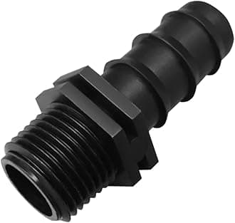 5-Piece 3/4-Inch Barbed PVC Hose Connector - 3/4-Inch MNPT Garden Hose Barbed Connector Adapter Parts Set
