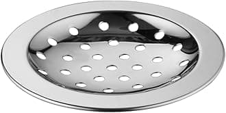 COATS Stainless Steel Drain Strainer Cover Jali Plain for Kitchen Sink, Bathroom, Wash Basin, Washing Machine | Floor Stainless Steel Jali with Chrome Finish - Silver /5-inch