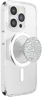 PopSockets Phone Grip for MagSafe, Magnetic Holder, Phone Stand, Silver - FATA Morgana Chrome
