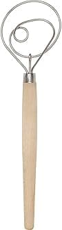 Mrs. Anderson's Baking Dough Whisk, Single-Loop, 12 Inch, 18/8 Stainless Steel, For Gently Mixing Doughs, Batters, And Bread Mixes