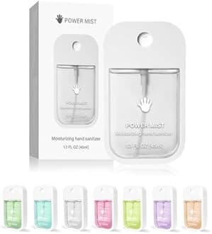 Power Mist Hand Sanitizer - Light Scents Pocket Sanitizer Spray Travel Size, No Alcohol Smell, 500+ Sprays Hydrating, Non-sticky 1.6 FL OZ (Unscented)