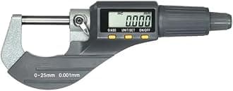 Real Instruments Digital Outside Micrometer Screw Gauge/Electronic micrometer Guage 0-25mm With LCD Display & Carry Case Accurate Measuring Dimensions In Inches & MM With Protective Case (MM-05)