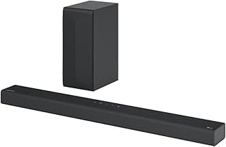 LG S65Q.DUSALLK High-Res Audio Sound Bars for TV, DTS Virtual:X, Synergy TV, Meridian, HDMI, Wireless subwoofer, Black