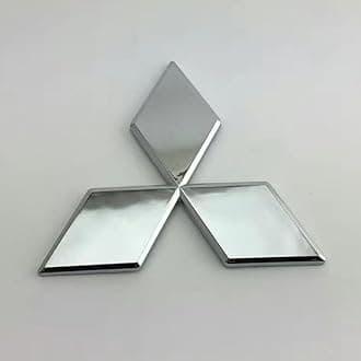 Car Emblem for Mitsubishi L200 Club,ABS Logo Automotive Front and Rear 3D Badge Car Decoration Styling Accessories,Silver-XXL