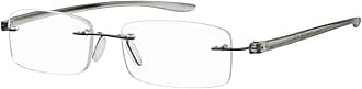 Eyekepper Small Lenes Rimless Reading Glasses Women - Frameless Reader Eyeglasses for Men Reading with Grey Arms +0.50