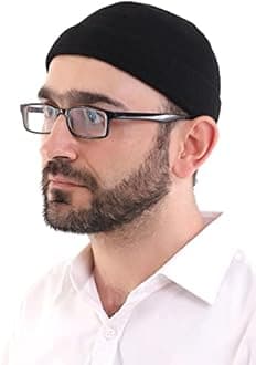 ihvan online Turkish Muslim Winter Velvet Roll-up Edge Kufi Hats for Men, Taqiya, Takke, Peci, Islamic Caps, Islamic Gifts