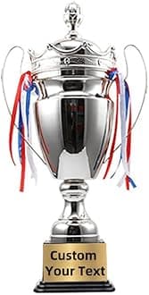 Customizable 17inch Trophy Cup -Gold, Silver and Copper Large Trophy for Sports,Tournaments,Competitions,Soccer Football League Match Trophy,Other Teamwork Award