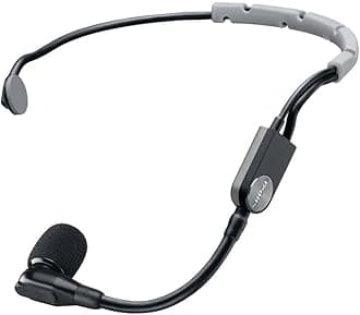 Shure SM35 Performance Headset Condenser Microphone for Hands-Free Audio, for Multi-Instrumentalists and Active Performers, 3-pin XLR Connector, Inline Preamp, Snap-fit Windscreen (SM35-XLR)