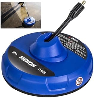 MEKOH 14” Electric Pressure Washer Surface Cleaner Attachment, 2500 PSI Universal Power Washer Accessories for Driveway Sidewalk Deck Patio Concrete Cleaning, 1/4" Quick-Connect, Dual Rotary Nozzles