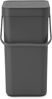 Sort & Go Waste Bin, 12L, Gray