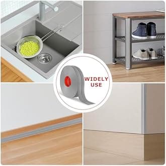 Flexible Wall Corner Protector Moulding Trim Peel and Stick Wall Corner Guards Edge Protector Self Adhesive Molding Trim Strip for Edge Ceiling (Light Gray Wood Grain, 1.6 in x 10 Ft)