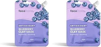 Antioxidant Blueberry Kaolin Clay Face Mask | Brightens + Nourishes | Vegan (Pack of 2)