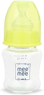 Mee Mee Premium Glass Feeding Bottle, Green