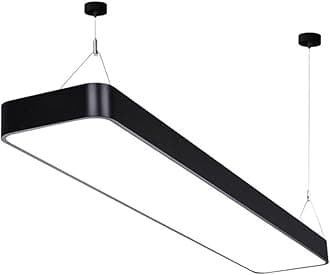 Pendant Lights Chandelier Modern Rectangular LED Chandelier Nordic Minimalist Pool Table Pendant Lamp Adjustable Height Light Fixture for Billiard Room Dining Room Office Gym