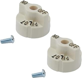 MENSI Replacement Temperature Control Knob of Robertshaw Thermostat 700-506 Gas Valve 1751-012 Knob, Beige (2 Packs)