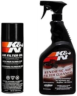 K&N Air Filter Large Size Service Kit Cleaner and Red Oil Plus 2 Stickers Included