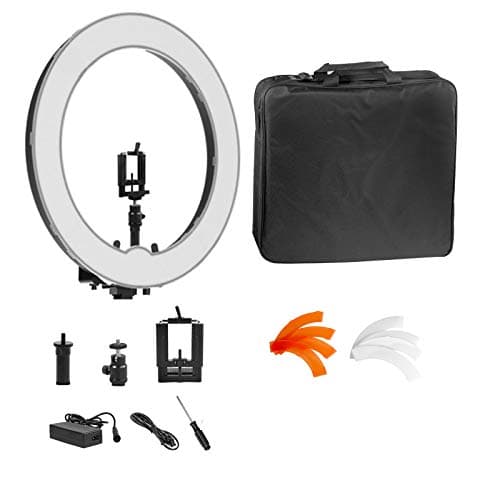 Ring Light Kit:18 inch Outer 55W Dimmable LED Ring Light for Camera,Smartphone,YouTube,Self-Portrait Shooting(No Light Stand)