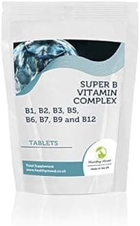 B Vitamins Super Complex 120 Tablets Pills B1 B2 B3 B5 B6 B7 B9 B12 Nutrition Health Food Supplements HEALTHY MOOD UK
