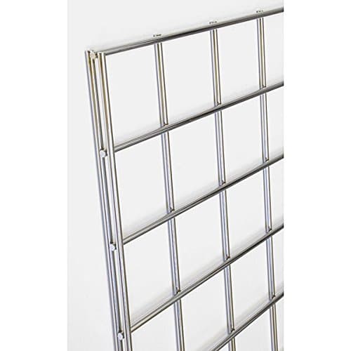 Gridwall Panel 4w x 4h Feet in Chrome Finish