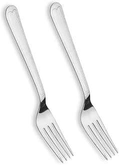 Crystal Stainless Steel Table Fork Set, Standard, Silver