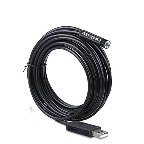 7mm Rigid USB Endoscope Waterproof Snake Microscope Borescope Flexible Inspection Camera with 6 LED and 5M Cable ¡­