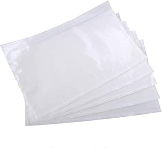 9527 Product 6" x 9" Clear Adhesive Top Loading Packing List Clear Shipping Pouches, Mailing/Shipping Label Envelopes (200 Pack)