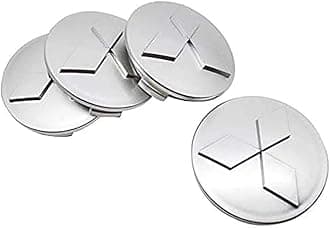 4pcs Car Wheel Hub Center Caps Cover for Mitsubishi ASX Outlander Lancer Pajero Eclipse 60mm Wheel Metal Emblem Badge Logo Rims Center Cap Covers Exterior Decorations Accessories
