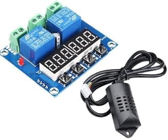TM&W XH-M452 Thermostat Temperature Humidity Thermometer Hygrometer Controller Module DC 12V LED Digital Display Dual Outputs for Egg Incubator