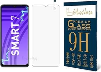 GlassVerse 9H Tempered Glass For Infinix Smart 7 Smartphone(Pack Of 1) With Free Installation Kit Full Screen Coverage-6.6 Inch