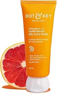 DOT & KEY Vitamin C + E Super Bright Gel Face Wash For Glowing And Brightening Skin | All Skin Types| With Triple Vitamin C| Face Wash For Women & Men|175 Ml