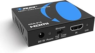 OREI 4K 60Hz 18G HDMI 2.0 Audio Converter Extractor - SPDIF + 3.5mm Output - HDCP 2.2 - Dolby Digital/DTS Passthrough CEC, HDR, Dolby Vision, HDR10 Support (HDA-912)