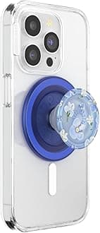 PopSockets Phone Grip for MagSafe, Magnetic Holder, Phone Stand, Light Blue - Blue Fields