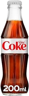 Diet Coke Bottles, Glass, 200ml, (48 Bottles x 200ml)