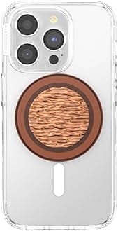 PopSockets Round Phone Grip Compatible with MagSafe, Adapter Ring Included, Phone Holder, Wireless Charging Compatible - FATA Morgana Amber