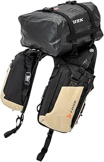 TUSK Excursion Rackless Luggage System w/Small Dry Duffel Tail Bag Standard Heat Shield Black/Tan