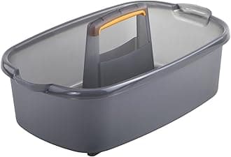 Casabella Rectangular Storage Caddy, 4 gallons - Gray and Orange