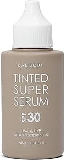 Tinted Super Serum SPF30 | Tan Shade Daily Skincare for All Skin Types | Hyaluronic Acid Infused Skin Perfector for Glowing Skin | Vegan, Cruelty Free, Australian Made (30ml/1.01fl oz)