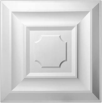 Art3dDrop Ceiling Tiles 24x24, Pack of 12pcs in White