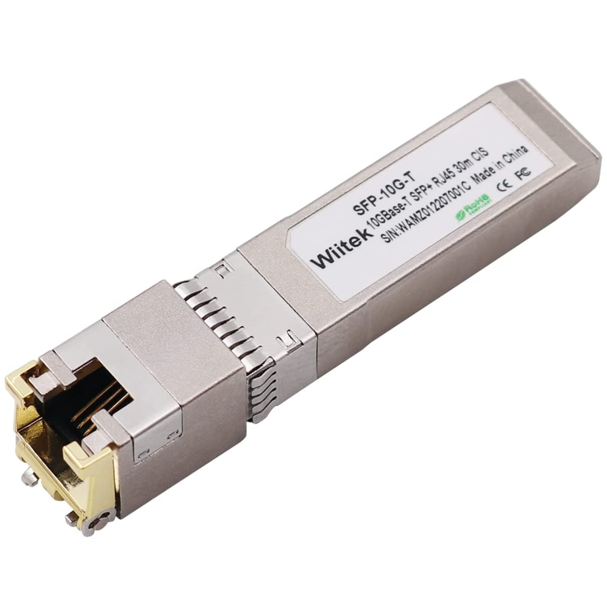 SFP+ to RJ45 Copper Modules, 10GBase-T Transceiver Compatible for Cisco SFP-10G-T-X, Ubiquiti, Netgear, Mikrotik, Unifi (Cat 6a/7 or Better, 30-Meter)