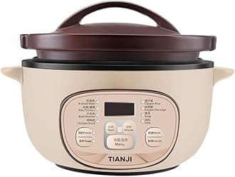DSG-TZ30 Electric Clay Pot Slow Cooker for Claypot Rice and Casserole Porridge, Ceramic Casserole Cooking Pot with Unglazed Porcelain, Suitable for Stove, 3L