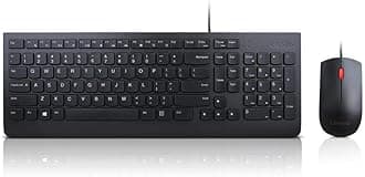 Lenovo,black,4X30L79883 Essential Wired Keyboard and Mouse Combo - US English