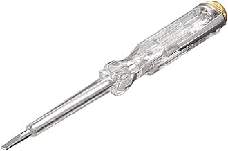 Eightwood Pen Electric Tester Mains Screwdriver Electrical Test Screwdriver Electrical Pen Tester Neon 220V Voltage Tester with 100-500 Voltage Tester Neon Bulb Electric