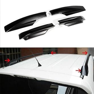 ROADFAR 4PCS Black Roof Rails Rack End Cap Cover Shell Fit for 2006 2007 2008 2009 2010 2011 2012 for Toyota for RAV4 Sport Utility