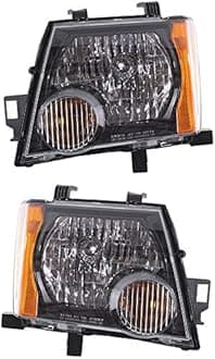 Evan Fischer Driver and Passenger Side Headlight for Nissan Xterra S X 2009-2015 Halogen With bulb(s) Replaces# 26060ZL00A 26010ZL00A