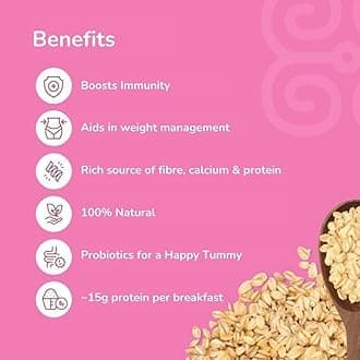 MiHeSo Overnight Rolled Oats Mixed Berries 420 G | Healthy Oatmeal Breakfast Within 15 g High Protein, Calcium & Fibre | Diet Food For Weight Loss For Women & Men | No Refined Sugar | Gluten Free