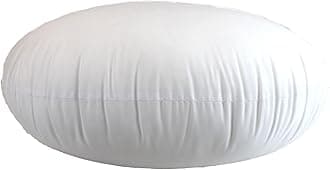MoonRest Round Pillow Insert Hypoallergenic Polyester Form Stuffer-%100 Cotton Blend Covering for Sofa Sham, Decorative Pillow, Cushion and Bed - 15 X 15 Inch