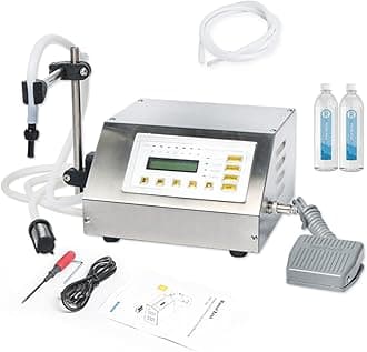 ZONEPACK Liquid Filling Machine Pump Numerical Filler Digital Control Drink Water 5ml to 3500ml GFK160 (Machine With One Extra Tube)