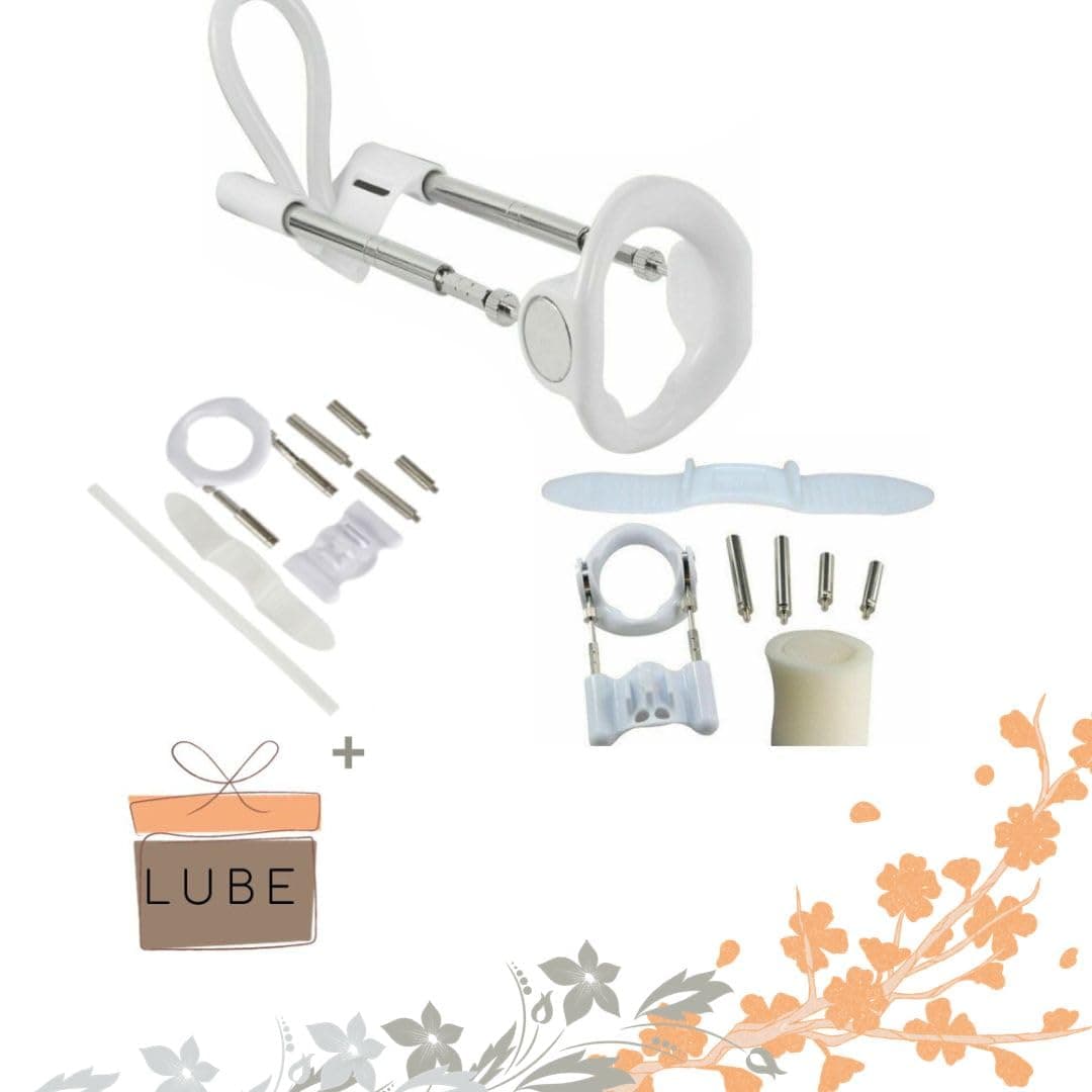 Traction Therapy Device for Men Massage Tool Kit Rod Extender White LB Q352G