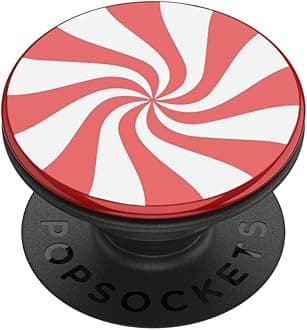 Phone Grip with Expanding Kickstand, Backspin PopSocket, Spinning PopSocket - Aluminum Peppermint