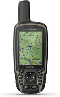010-02258-10 GPSMAP 64sx, Handheld GPS with Altimeter and Compass, Preloaded with TopoActive Maps, Black/Tan